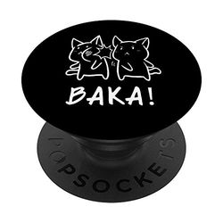PopSockets Divertente Anime Giapponese Baka Schiaffo PopGrip: Impugnatura per Telefoni Cellulari e Tablet Intercambiabile