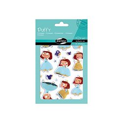 Maildor 10,5 x 16 cm Puffy Stickers, prinsessen, 1 vel