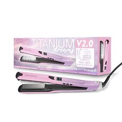 Demeliss - Lisseur Vapeur Titanium V2.0 - Plaques Flottantes Fines, Légères et Ergonomiques - Vapeur Ultra Puissante - Fer à Vapeur 2 en 1 Lisseur/Boucleur - Tous Types de Cheveux