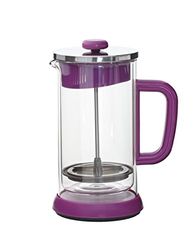Idelice PR250 788A Cafetière à Piston Double Paroi avec 8 Tasses Verre Violet 17 x 12 x 21,5 cm