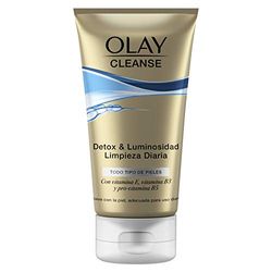 Olay Cleanse Detox & Luminosidad, Limpieza Diaria, todo tipo de Pieles, con Vitamina E y Pro-Vitamina B5, suave con la Piel, uso diario, 150 ml