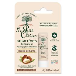 LE PETIT OLIVIER - Baume Lèvres Réparateur - Beurre De Karité - Répare & Apaise - Lèvres Gercées Et Abîmées - Huiles 100% D'Origine Végétale - Fabriqué en France - 4 g