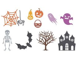 Set of 8 Thin Cutting Dies ZAG Halloween