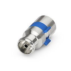 Sonero, IEC-aansluiting voor antennekabel, coaxkabel met diameter 6,5-7,5 mm, eenvoudige zelf-confectionering, chroom, set van 2