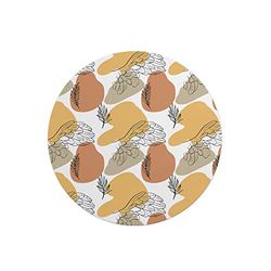 Questo Casa, Round Digital Printed Mouse Pad, Non-Slip Base, for Office and Home, Diameter:22cm