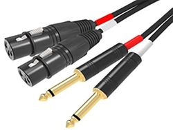 Kabel 2 x XLR F / 2 x 6,3 mm - 3 m