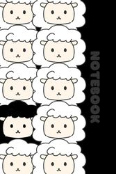 Black Sheep Notebook: Cute Notepad for Shepherds, Flock Log Book, Gift Idea for Farmers
