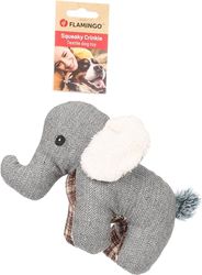 Flamingo Juguete para Perros con Forma de Elefante Britta, Gris, con Squeaker, Ideal para Golden Retriever, Teckel, Carlino y Jack Russell