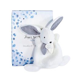HAPPY GLOSSY Petit Doudou lapin 17 cm : HAPPY DOUDOU TO YOU ! - Doudou et Compagnie