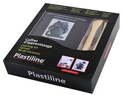 Jacques Herbin 8750T - cofanetto d'apprendimento per la plastilina - Panetto medio da 350g - Plexi - fil di ferro - 2 strumenti- schede modello - istruzioni (francese - inglese) - Colore Grigio - Prodotto in Francia