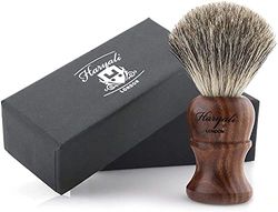 Shaving Brush - Pure Grade - Black Badger Shaving Brush - Wooden Shaving Brush - for Luxurious Lather - Shaving Cream Brush - Long Lasting - No Bristle Loss
