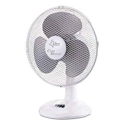 SUNTEC-tafelventilator CoolBreeze 4000 TV - 50 watt, 40 cm, stil | tafelventilator met 3 standen, draagbaar | windmachine met ventilatorkoeling, wit | voor bureau, slaapkamer, kantoor, woning of terras