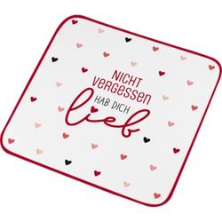 GRUSS & CO Magic towel with NVHDL motif, small towel, guest towel, pressed shape, 30 cm x 30 cm, cotton, gift, funny surprise, 74385