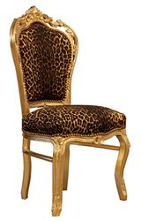 Biscottini Luigi XVI Fauteuil, Bois, Léopard, L58XPR56XH101