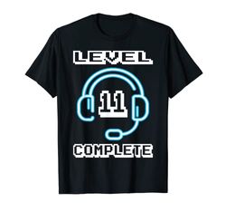 Level 11 Complete 11 Años Cumpleaños Gamer Regalo divertido Camiseta