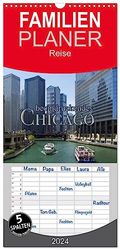 Pianificatrice 2024 - Beeindruckendes Chicago mit 5 Spalten (Wandkalender, 21 cm x 45 cm) CALVENDO