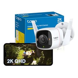 Tapo C325WB 2K QHD Security Camera Outdoor Wireless & Wired, F1.0 Super-aperture Lens, No Monthly Fee, AI Detection, ColourPro Night Vision, IP66, Energy Saving, Works with Alexa & Google