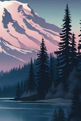 Serene Peaks: Journal for Reflection & Creativity
