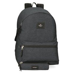 Pepe Jeans Aris Evergreen Mochila para portátil 15,6" Doble Compartimento Denim 31x44x17,5 cms Poliéster by Joumma Bags