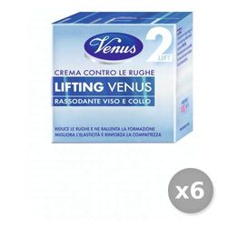 VENUS Set 6 Antirughe Lifting Caffeina Drenante 50 Ml. Cura del Viso, Multicolore, Unica