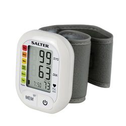 Salter BPW-9101-EU Electric Wrist Blood Pressure Monitor – Automatic Irregular Heart Rate Detector, Compact for Home Use and On the Go, Stores 60 Readings, Traffic Light Style Display,13-21.5 cm Cuff.