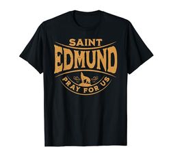 San Edmund Santos Ingleses Lobo Católico Saint Wolves Camiseta