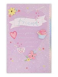 Clintons: Tarjeta de Cumpleaños, Tarjeta Felicitacion Cumpleaños, con texto en inglés Sentiment In Heart Icons (11 x 15 cm)