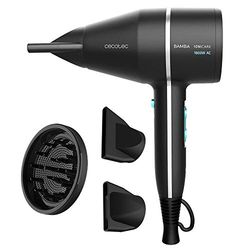 Cecotec Sèche-cheveux ionique Bamba IoniCare 5500 PowerStyle avec moteur AC, grand débit d'air, avec ions réels, système Perfect Colour, diffuseur et accessoires professionnels (Noir) (Nègre)