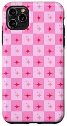 Pink and Red Checkered Preppy Checkerboard Pattern Case for iPhone 11 Pro Max