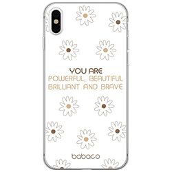 ERT GROUP mobiltelefonfodral för Apple Iphone X/XS originalt och officiellt licensierat Babaco mönster Positive vibes 003 Vit anpassad till formen på mobiltelefonen, gedeeltelijk transparant