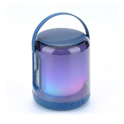 PRENDELUZ Altoparlante blu portatile con Bluetooth, luce LED, 360°