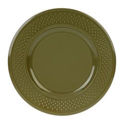 Assiette plate Faïence Gamme GRAIN DE RIZ Ø 27 cm Coloris Kaki Décor Grain de riz