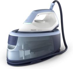 Philips Stoomgenerator 3000-Serie, 2400W, 120g/min Continue Stoom, 350g Stoomstoot, Snel en Krachtig, Verticale Stoom, Keramische Plaat, Deep Azur (PSG3000/20)