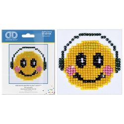 DIAMOND DOTZ Starter DDS Pittura, Kit per Principianti, Tela plastica Cera Resina, Groove Sorridente, 7.6 x 7.6cm