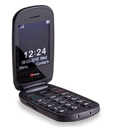 TTfone Lunar TT750 Big Button Simple Easy Clamshell Flip Mobile Phone Pay As You Go (Vodafone, Black)
