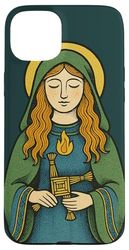 Brigid Goddess and Her Cross Celtic Pagan Imbolc Case for iPhone 15 Plus