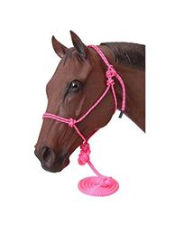 Tough 1 Cespuglio con Corda in Poliestere Resistente con guinzaglio, 50-1010-11-0, Rosa, Cavallo