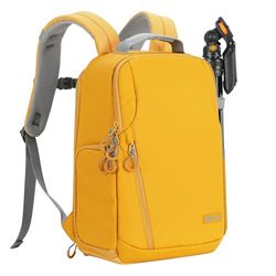 TARION Camera Backpack Photo Bag - DSLR SLR Backpack with 14'' Laptop Sleeve Raincover Waterproof DSLR Rucksack for Street Photography Citywalk Travel Backpack for Men Women Photographers TR-L Yellow