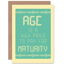 Wee Blue Coo BIRTHDAY AGE PRICE MATURITY HUMOUR FUN ART GREETINGS GREETING CARD GIFT