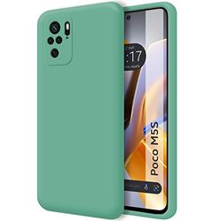 Tumundosmartphone Funda Silicona Líquida Ultra Suave para Xiaomi Poco M5s Color Verde