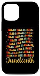 Custodia per iPhone 14 Pro Junegraphicnth Dream Like Leaders Black History Groovy Print