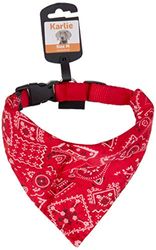 Karlie K & F halsketting + bandana, rood, 35/50 cm, 20 mm