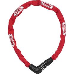 ABUS Steel-O-Chain 5805C cadeado de corrente - cadeado de combinação de corrente de aço de 5 mm de espessura - nível de segurança 4 - 75 cm - vermelho