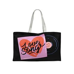 Bonamaison Printed Tote Bag, Reusable Grocery Bag, Shopping Bag, Machine Washable, Foldable, Canvas Cloth Bag with Handles, 47x42 cm
