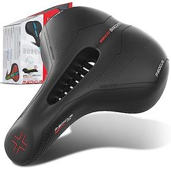 WITTKOP Selim de bicicleta com conceito inovador Medicus de 5 zonas e acolchoado ortopédico de espuma viscoelástica I confortável selim de bicicleta para homens e mulheres I MTB, Trekking, cidade