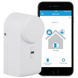 eqiva Unidade de fecho de porta inteligente Bluetooth, branca, 142950A0, 5,6 x 5,2 x 11,4 cm