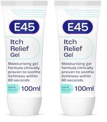 E45 Itch Relief Gel 100ml – Face and Body Gel for Dry Skin - Itchy Skin and Irritated Skin - Cooling Gel to Soothe Itchy Skin - Perfume-Free (Pack of 2)