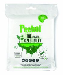 Peebol by SHEWEE – The Pocket-Sized Toilet – Rapidly Turns 1L of Urine into an Odourless & Solid Gel. Disposable Urinal Bag for Everyone. Festival,Camping,Car&Travelling Essentials – 1 Pack,White