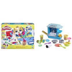 Play-Doh Set da Veterinario, Playset con Cane Giocattolo, Trasportino, 10 Strumenti, 5 Colori, Multicolore & Hasbro Kitchen Creations - Playset Il Dolce Forno, Bambini dai 3 Anni in su