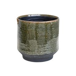 Ivyline Plant Pot Planter, Ceramic, Green, Large